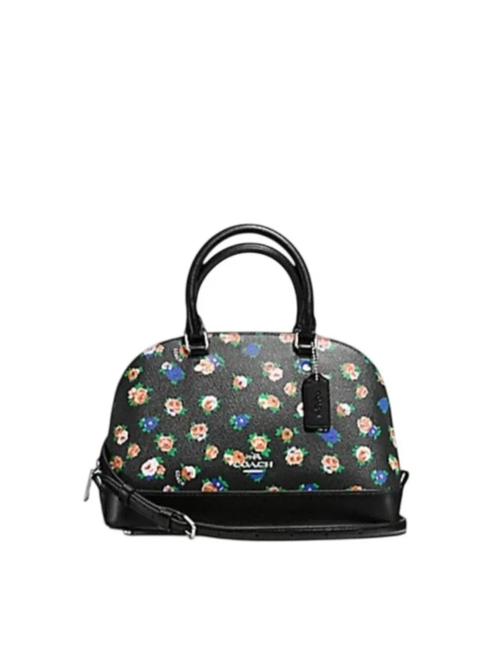 Coach F57624 Mini Sierra Satchel in Tea Rose, SV/ Black Multi